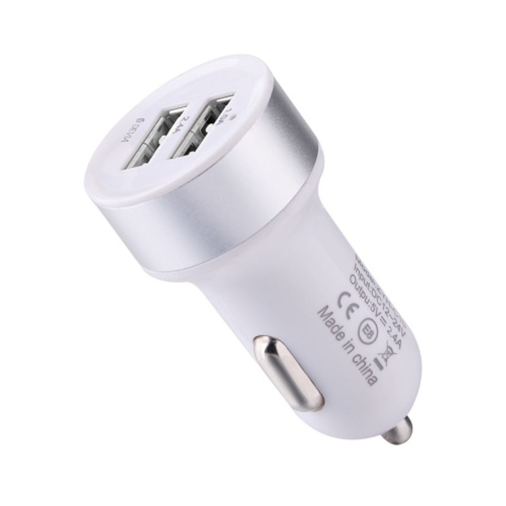 Adaptor Auto Devia U22A Alb 2USB/2A