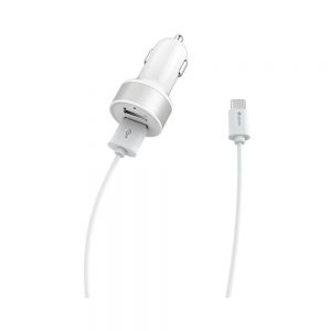 Incarcator Auto Devia 22CA TipC Alb 2USB/2A
