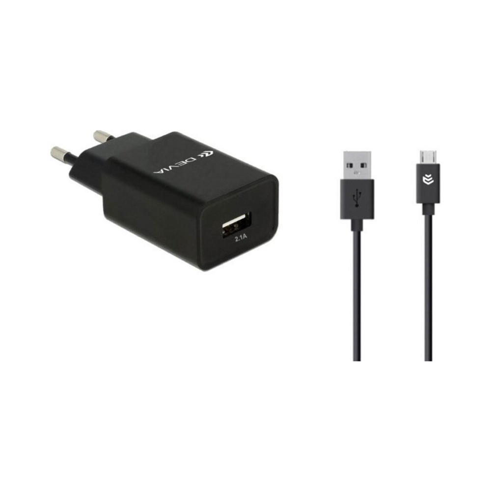 Incarcator Voiaj Devia 12CN TipC Negru 1USB/2A