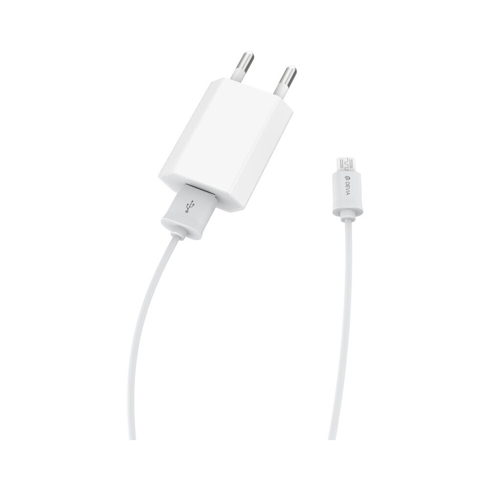 Incarcator Voiaj Devia MFI22 Iphone Alb 1USB/2A